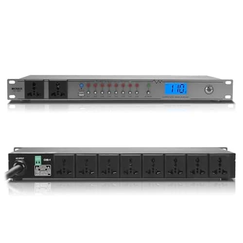 MICNAUX Rack Mount Power Conditioner 20A | 10 Outlets, Surge & Voltage Display, Global Voltage Compatibility thumbnail 1