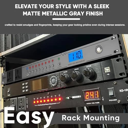 MICNAUX Rack Mount Power Conditioner 20A | 10 Outlets, Surge & Voltage Display, Global Voltage Compatibility thumbnail 5