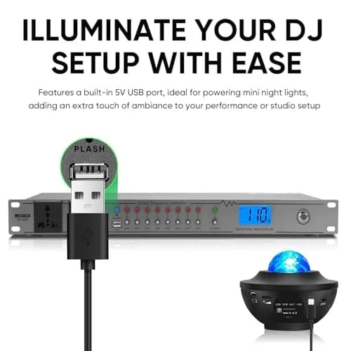 MICNAUX Rack Mount Power Conditioner 20A | 10 Outlets, Surge & Voltage Display, Global Voltage Compatibility thumbnail 7