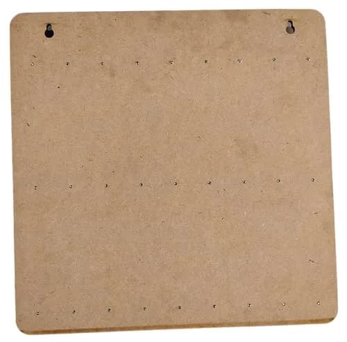 My Dream Carts Wooden Key Holder with 27 Hooks | Matte Brown Finish, 30x30cm thumbnail 7