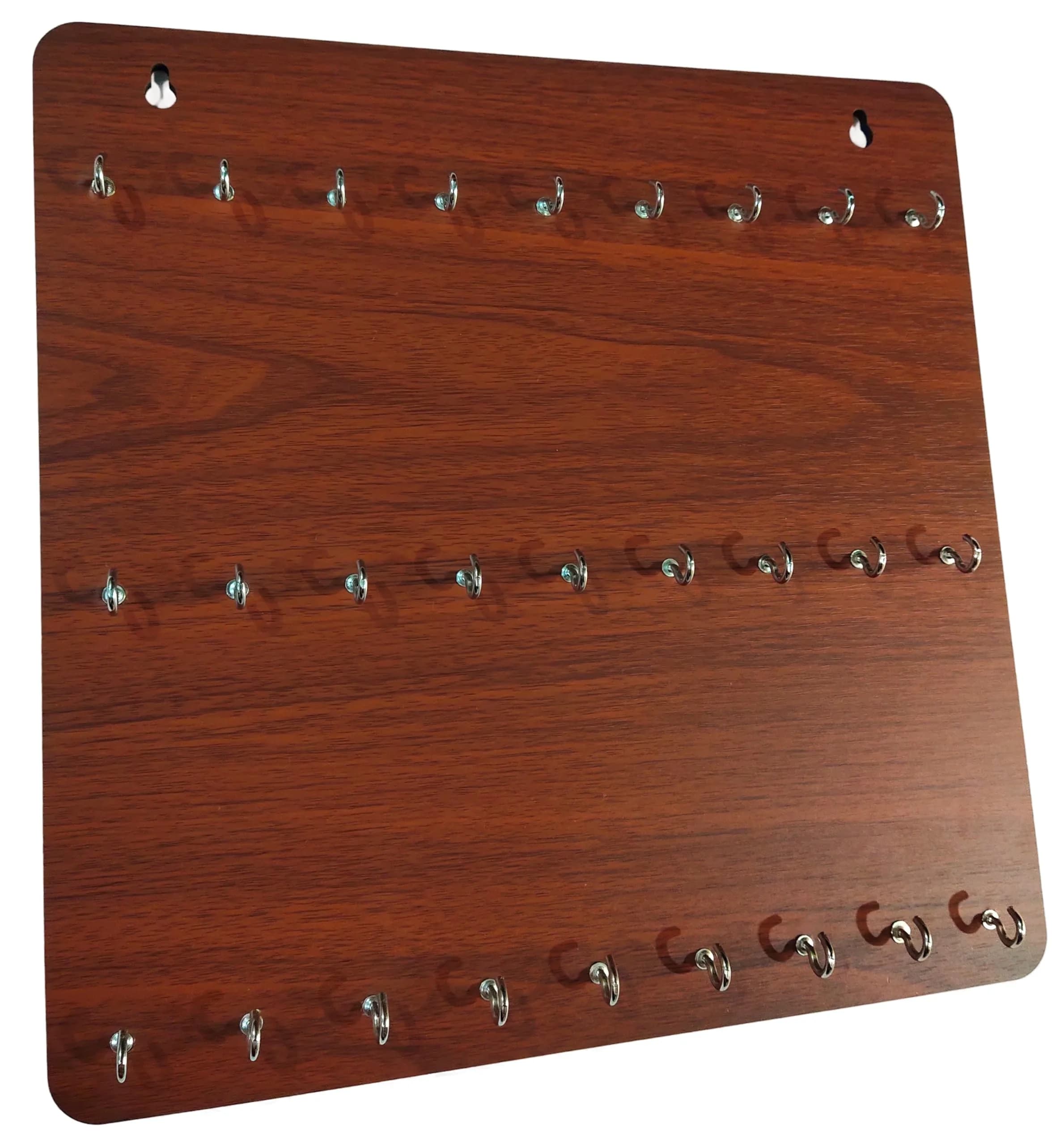 My Dream Carts Wooden Key Holder with 27 Hooks | Matte Brown Finish, 30x30cm - view 8