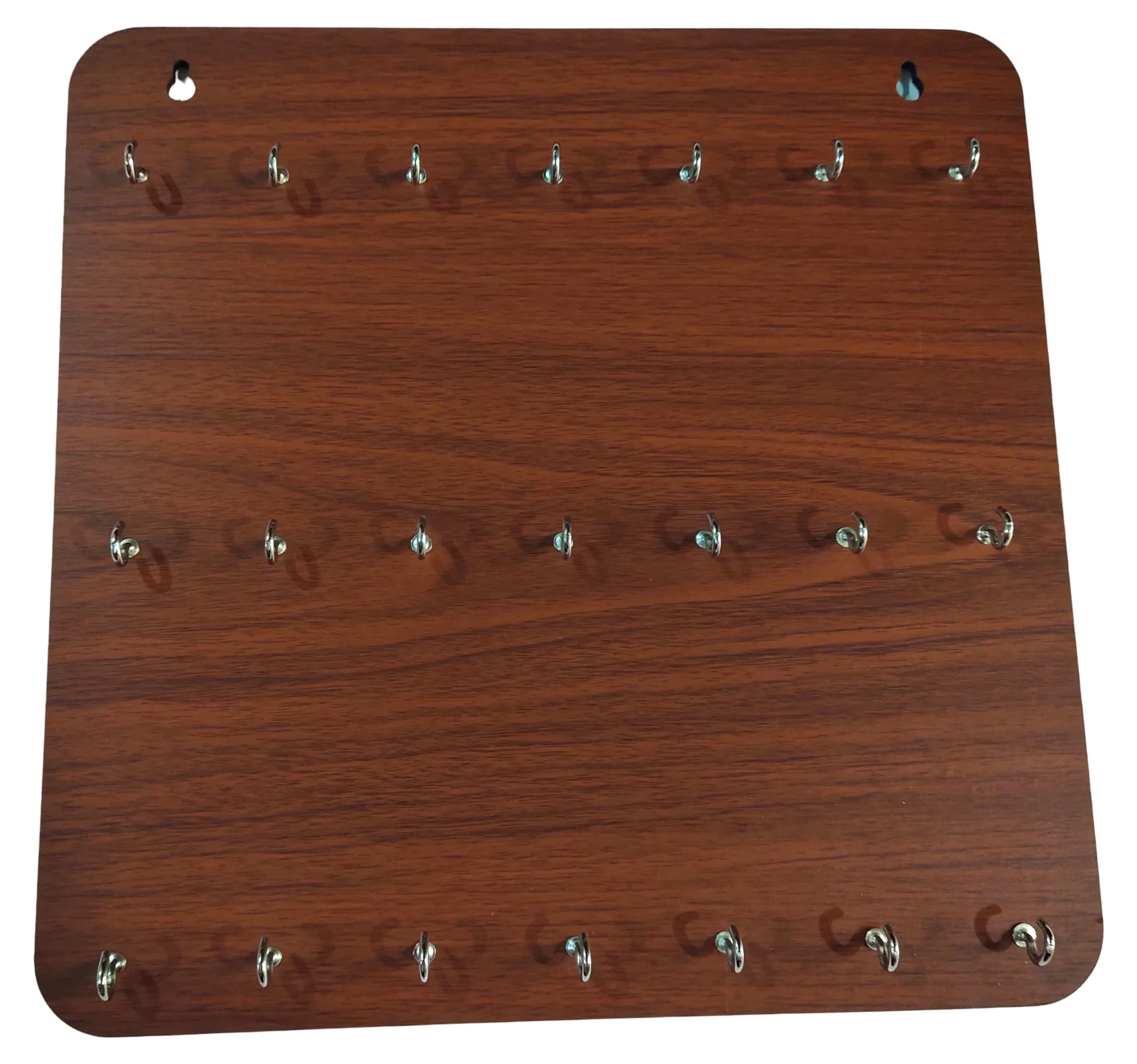 My Dream Carts Wooden Key Holder with 21 Hooks | 30cm (11.81 inch) Matte Brown Wall Mount - view 6