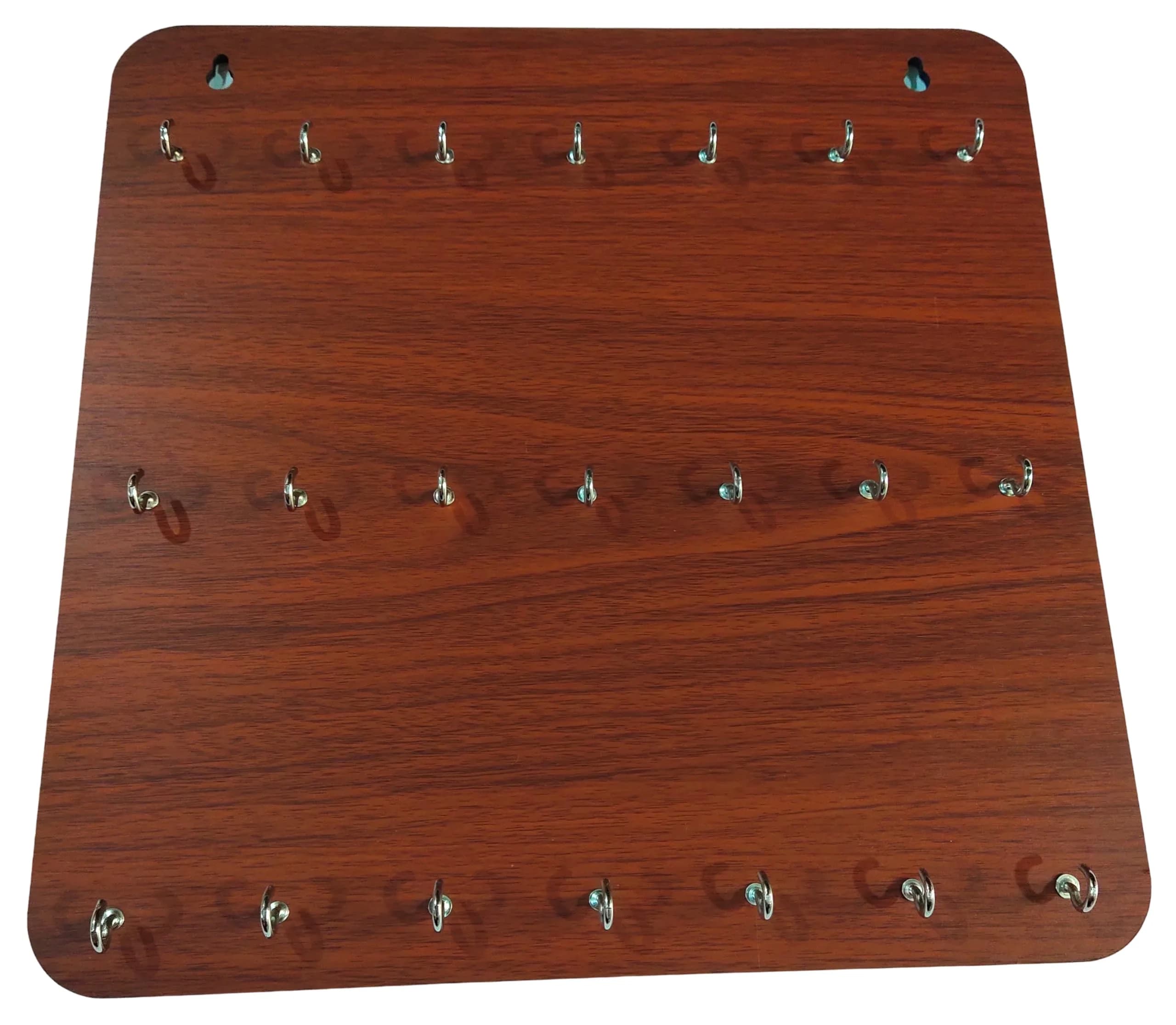 My Dream Carts Wooden Key Holder with 21 Hooks | 30cm (11.81 inch) Matte Brown Wall Mount - view 8