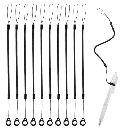 Tinoaly 10pcs Elastic Pen Lanyards with Silicone Rings 25cm (9.84 inch) | Secure Stylus Tether for Tablets thumbnail 1