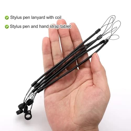Tinoaly 10pcs Elastic Pen Lanyards with Silicone Rings 25cm (9.84 inch) | Secure Stylus Tether for Tablets thumbnail 3