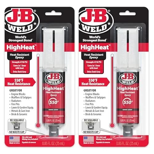 J-B Weld High Heat Syringe 25ml Dark Grey | Heat-Resistant Epoxy for Automotive & DIY Repairs thumbnail 1