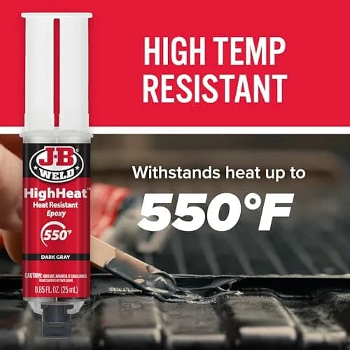 J-B Weld High Heat Syringe 25ml Dark Grey | Heat-Resistant Epoxy for Automotive & DIY Repairs thumbnail 2