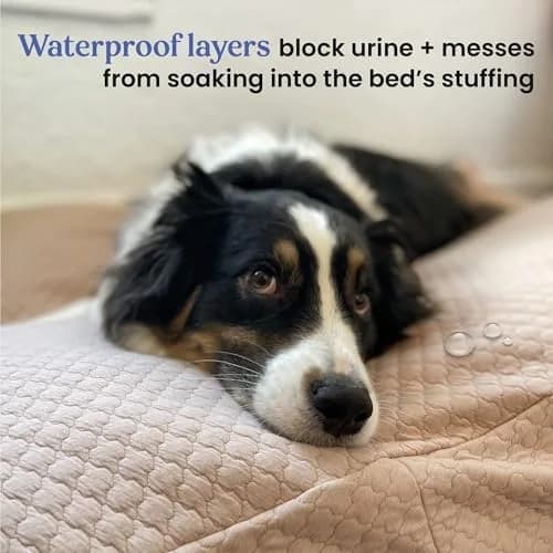 4Knines Quilted Dog Bed Cover XL | Waterproof Heavy-Duty Washable Fog thumbnail 4