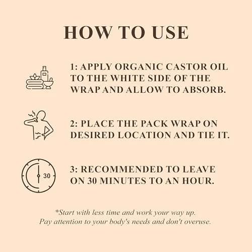 Handcraft Blends Organic Castor Oil with Pack Wrap 473ml (16 Fl Oz) | USDA Certified Pure & Natural thumbnail 2