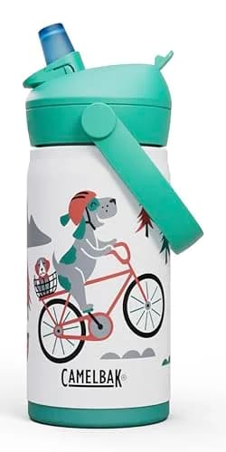 CamelBak Thrive Flip Straw Kids Water Bottle 12oz | Vacuum Insulated Stainless Steel, Leak-Proof, Biting Valve thumbnail 1