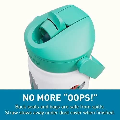 CamelBak Thrive Flip Straw Kids Water Bottle 12oz | Vacuum Insulated Stainless Steel, Leak-Proof, Biting Valve thumbnail 4