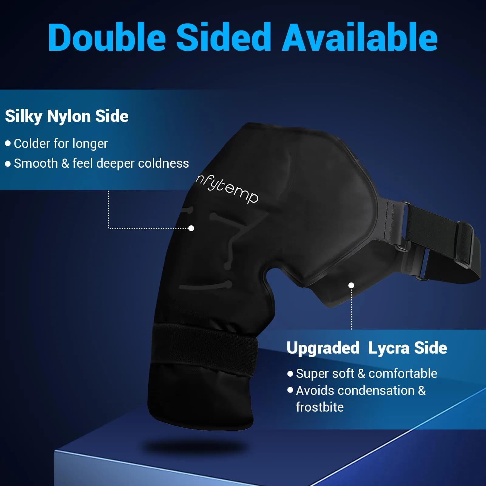Comfytemp Black Shoulder Ice Pack Wrap for Rotator Cuff Therapy (Large/X-Large) - view 2