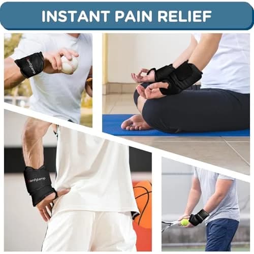 Comfytemp Wrist Ice Pack Wrap for Carpal Tunnel Relief 20"x4" Black | Reusable Gel Cold Pack for Hand & Wrist thumbnail 6