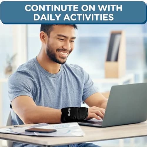 Comfytemp Wrist Ice Pack Wrap for Carpal Tunnel Relief 20"x4" Black | Reusable Gel Cold Pack for Hand & Wrist thumbnail 7