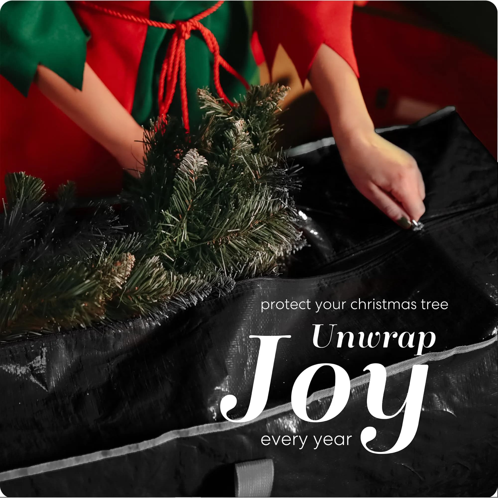 Handy Laundry Christmas Tree Storage Bag 9 Ft Heavy Duty Waterproof | Protects Against Dust, Moisture, and Pests - view 8