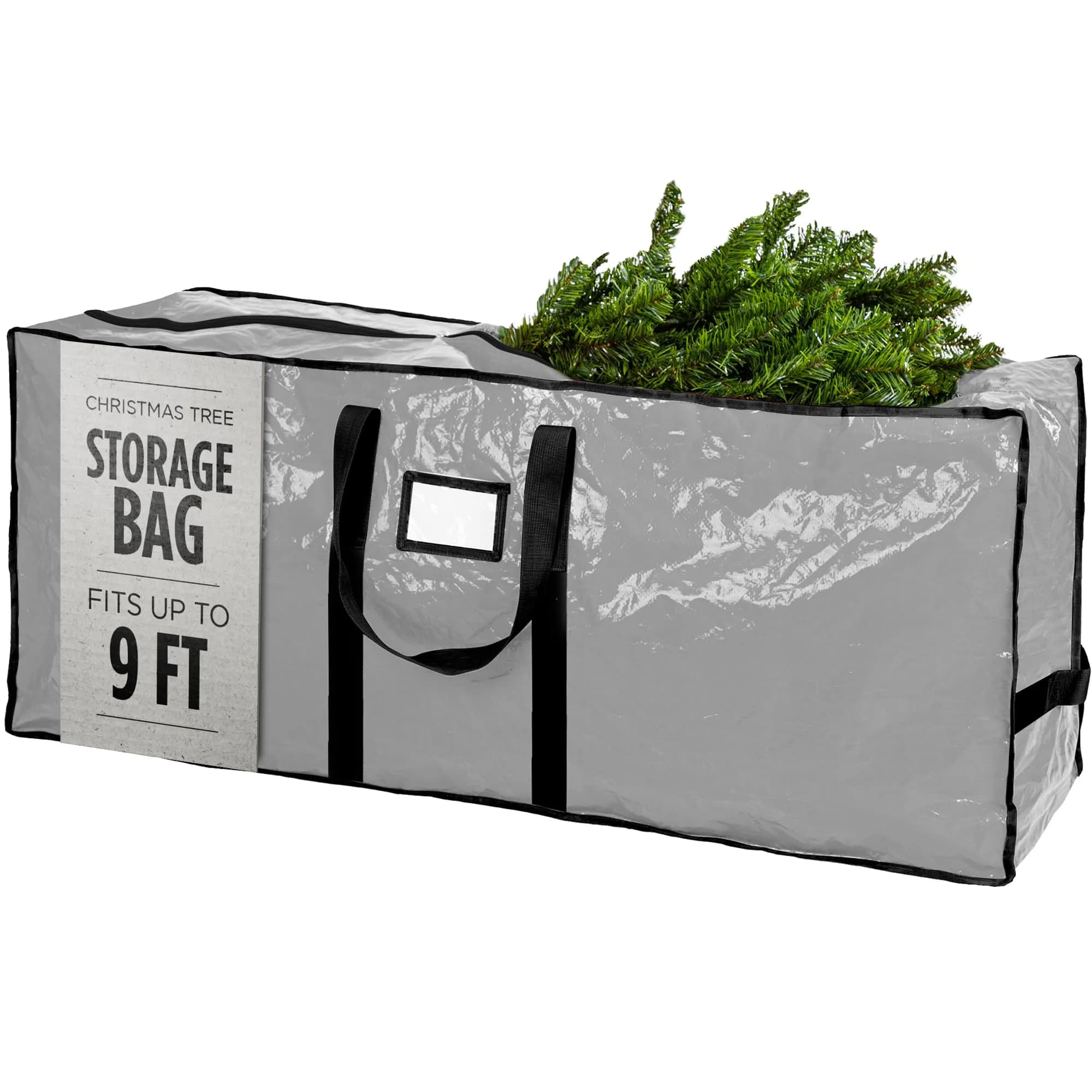 Handy Laundry Christmas Tree Storage Bag for 9 Foot Artificial Trees | Heavy Duty Waterproof Grey Bag with Handles