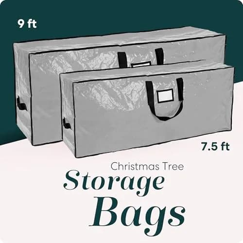 Handy Laundry Christmas Tree Storage Bag for 9 Foot Artificial Trees | Heavy Duty Waterproof Grey Bag with Handles thumbnail 4