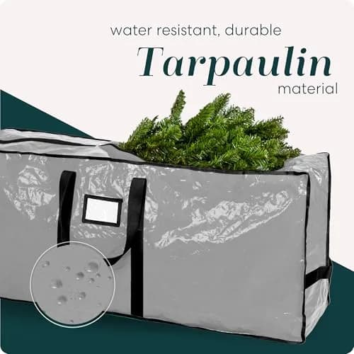 Handy Laundry Christmas Tree Storage Bag for 9 Foot Artificial Trees | Heavy Duty Waterproof Grey Bag with Handles thumbnail 5