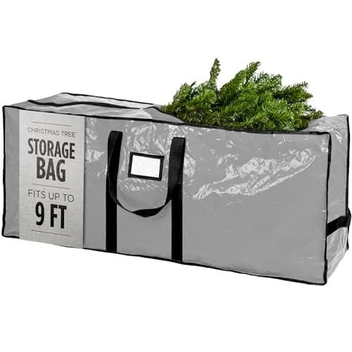 Handy Laundry Christmas Tree Storage Bag for 9 Foot Artificial Trees | Heavy Duty Waterproof Grey Bag with Handles thumbnail 1