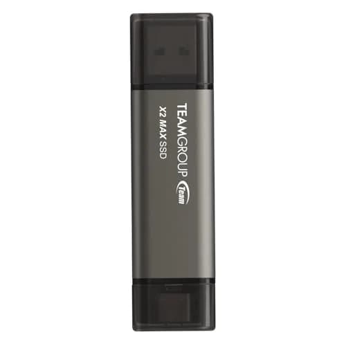 TEAMGROUP 2TB X2 MAX External SSD 1000MB/s | Titanium Color, USB 3.2 Gen2 thumbnail 1