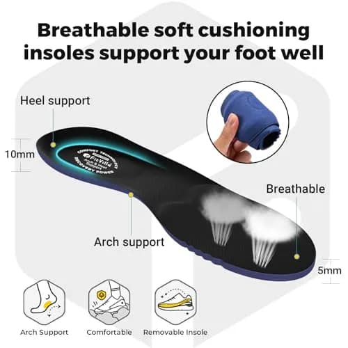 FitVille Diabetic Sandals for Men Wide Width with Arch Support Comfortable Mens Diabetic Sandals Fully Adjustable Straps Lightweight Black thumbnail 4