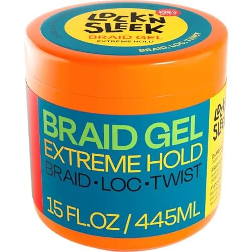 LOCK'N SLEEK Braid Gel 15oz Extreme Hold Flake-Free Edge Control for Locs | Humidity & Frizz Fighter thumbnail 1