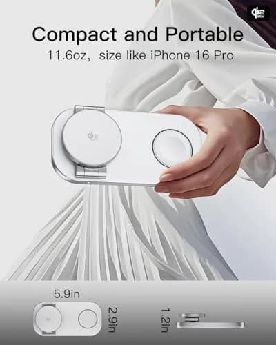 KEEPRO 3-in-1 Charging Station for Apple Devices | Qi2 25W Fast Wireless MagSafe Stand thumbnail 5