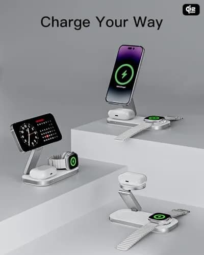 KEEPRO 3-in-1 Charging Station for Apple Devices | Qi2 25W Fast Wireless MagSafe Stand thumbnail 6