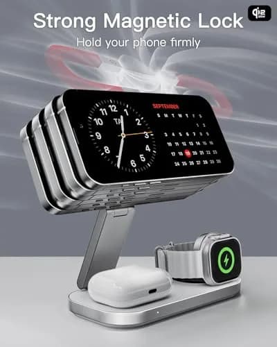 KEEPRO 3-in-1 Charging Station for Apple Devices | Qi2 25W Fast Wireless MagSafe Stand thumbnail 8