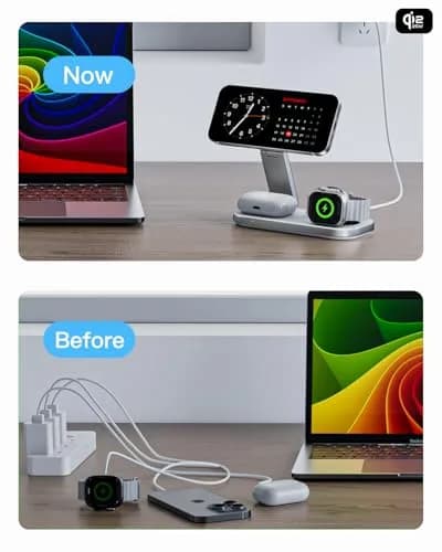 KEEPRO 3-in-1 Charging Station for Apple Devices | Qi2 25W Fast Wireless MagSafe Stand thumbnail 4
