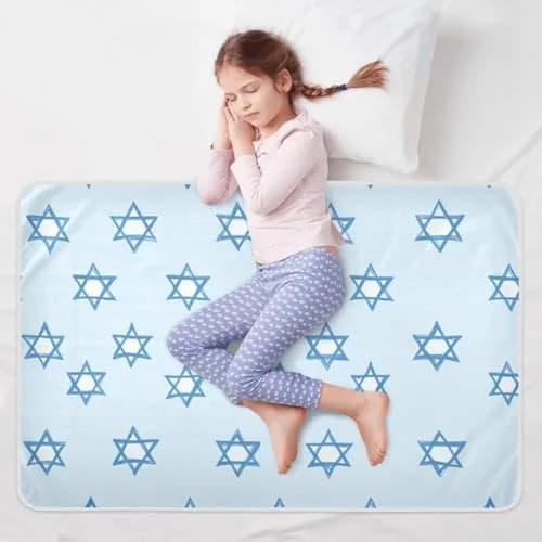 miaozhen Jewish Holiday Star of David Extra Large Reusable Training Pee Pads 52" x 34" | Soft Absorbent Potty Training Pad for Kids Adults Pets thumbnail 6