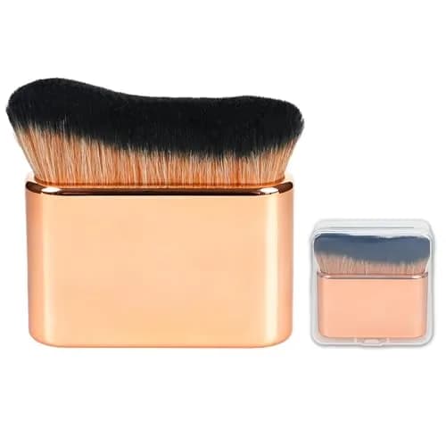 QJKLWV Self Tanner Brush, Rose Gold | Body & Face Makeup Applicator for Tan & Bronzer thumbnail 1