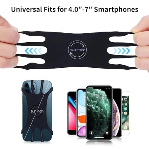 newppon Detachable & 360° Rotatable Armband with Reflective Strap & Zipper Pocket for iPhone 16 & Galaxy in India thumbnail 5