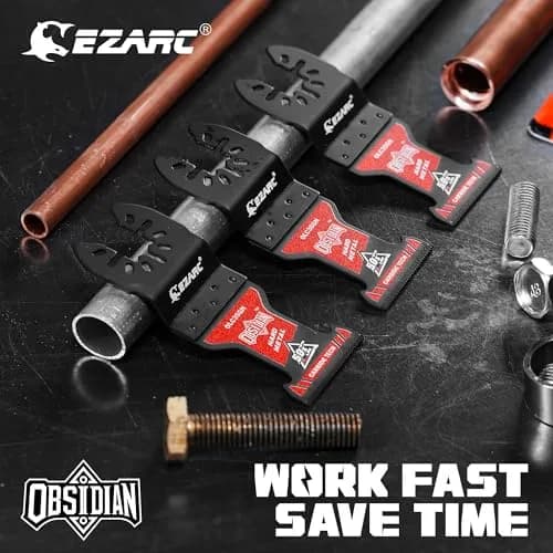 EZARC Obsidian Carbide Oscillating Saw Blades for Hard Metal | 3-Pack, Titanium Coated, 50x Longer Life thumbnail 7