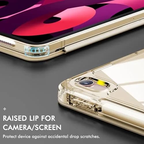 INFILAND Compatible with iPad Air 11 Inch Case M4/M3/M2 (2026/2025/2024), iPad Air 5th/4th Gen Cover with Pencil Holder, Crystal Clear Slim Back thumbnail 6