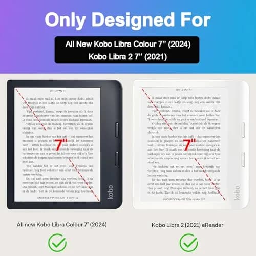 Caweet Matte Screen Protector for Kobo Libra Colour 7" 2024 / Kobo Libra 2 7" 2021 (3 Pack) | Anti-Glare Full-Coverage PET Film thumbnail 2