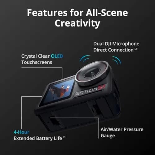 DJI Osmo Action 5 Pro Essential Combo Waterproof Action Camera | 4K/120fps, Dual Touchscreens, 20m Dive IP68 thumbnail 4