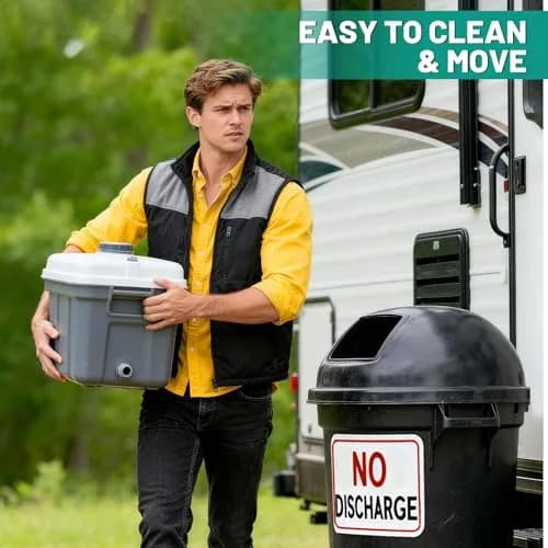 CRAZYTHUR Portable Toilet Gel Powder 125PCS Lemon Scent | Solidifies Waste 2x Faster thumbnail 5