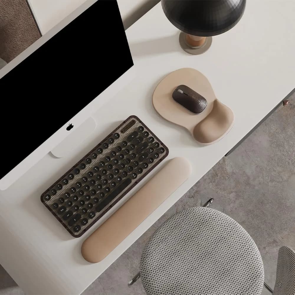 DEMON CHEST ErgoComfort Gel Wrist Rest Mouse Pad & Keyboard Wrist Rest Set (10.2 x 7.9 inches, MochaSand) | Ergonomic Support for Long Work Sessions - view 2