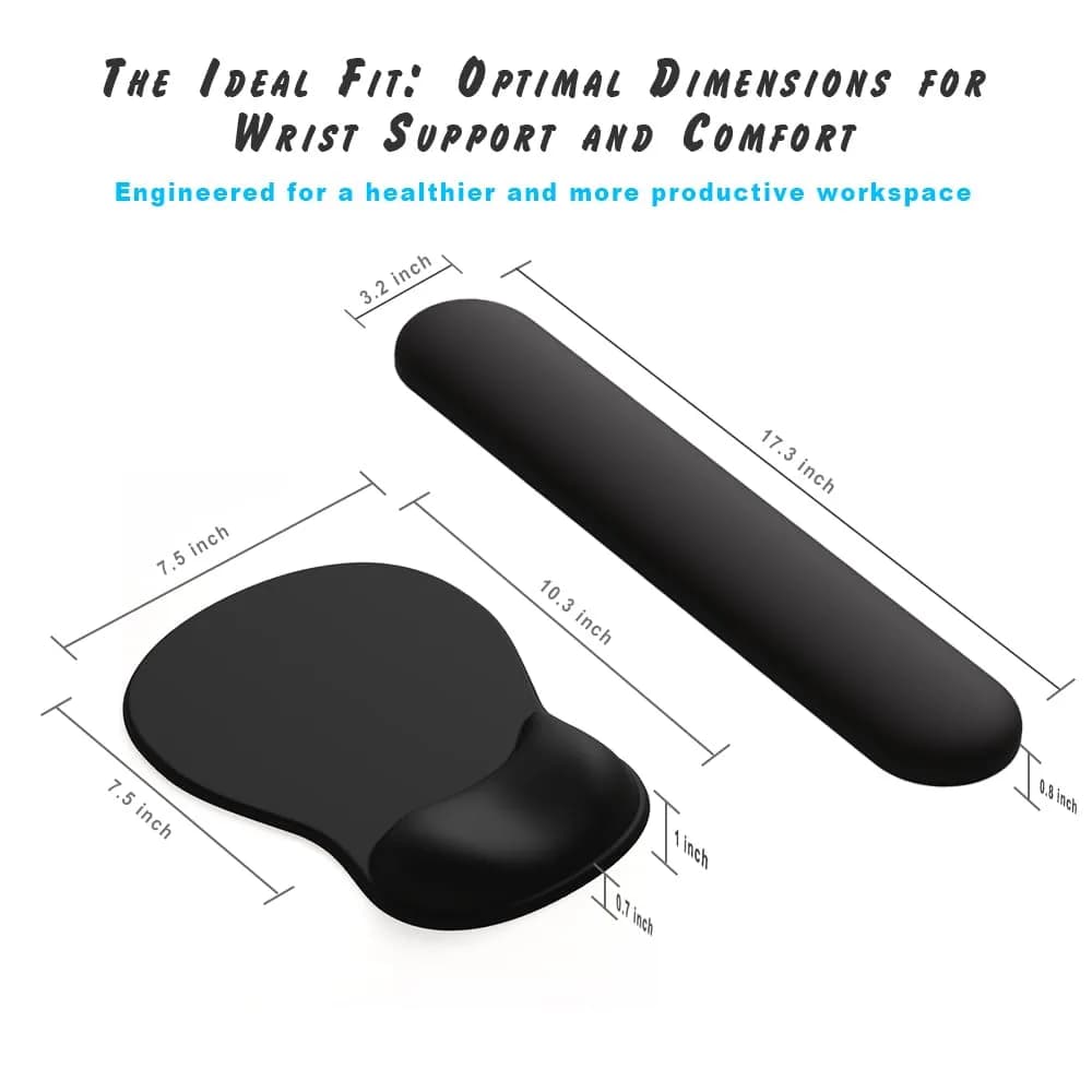 DEMON CHEST ErgoComfort Gel Wrist Rest Mouse Pad & Keyboard Wrist Rest Set (10.2 x 7.9 inches, MochaSand) | Ergonomic Support for Long Work Sessions - view 7