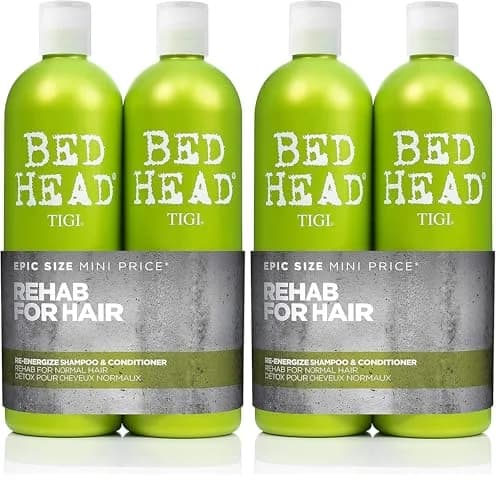 Bed Head by TIGI Re-Energize Daily Shampoo and Conditioner Set 750ml (25.36 Fl Oz) Each | Hydrates & Revives Stressed Hair thumbnail 1