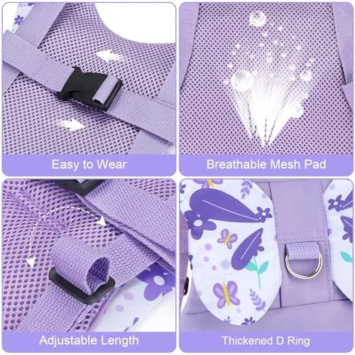 Accmor Toddler Harness Leash, 3 in 1 Cute Butterfly Kids Leash + Anti Lost Wrist Link for Outdoor Travel, Adorable Child Walking Harness Wristband Assistant Mini Strap Belt Protector for Baby Girls thumbnail 4
