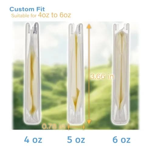 Ugotfeels 6-Pack Freeze Flat Breast Milk Storage Bag Organizer Kit | 16.0cm (6.3in) x 9.3cm (3.66in) x 2.0cm (0.78in) | BPA-Free Acrylic for Space-Saving Freezer Storage thumbnail 4