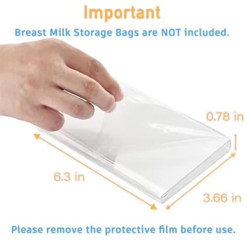 Ugotfeels 6-Pack Freeze Flat Breast Milk Storage Bag Organizer Kit | 16.0cm (6.3in) x 9.3cm (3.66in) x 2.0cm (0.78in) | BPA-Free Acrylic for Space-Saving Freezer Storage thumbnail 2