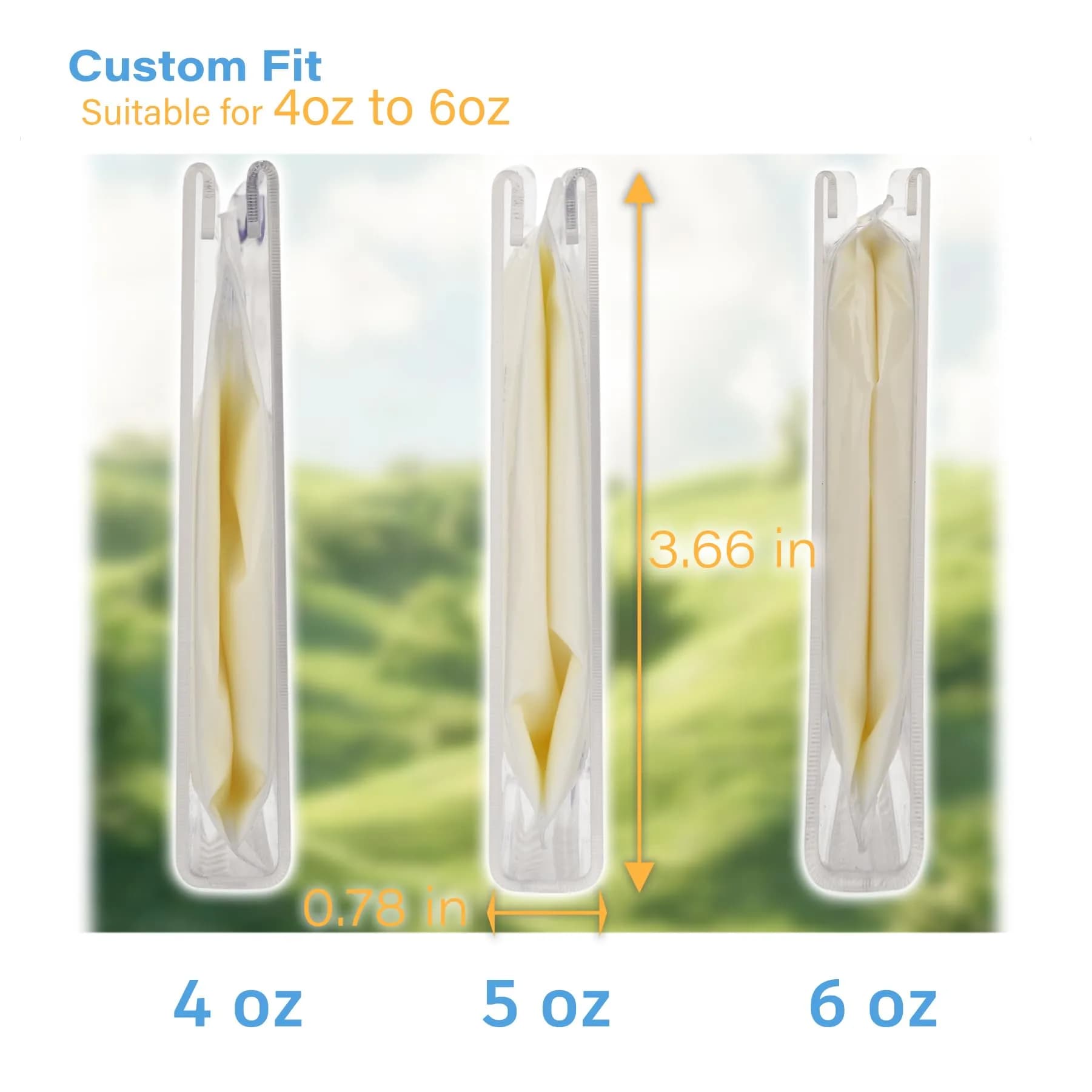 Ugotfeels 6-Pack Freeze Flat Breast Milk Storage Bag Organizer Kit | 16.0cm (6.3in) x 9.3cm (3.66in) x 2.0cm (0.78in) | BPA-Free Acrylic for Space-Saving Freezer Storage - view 4