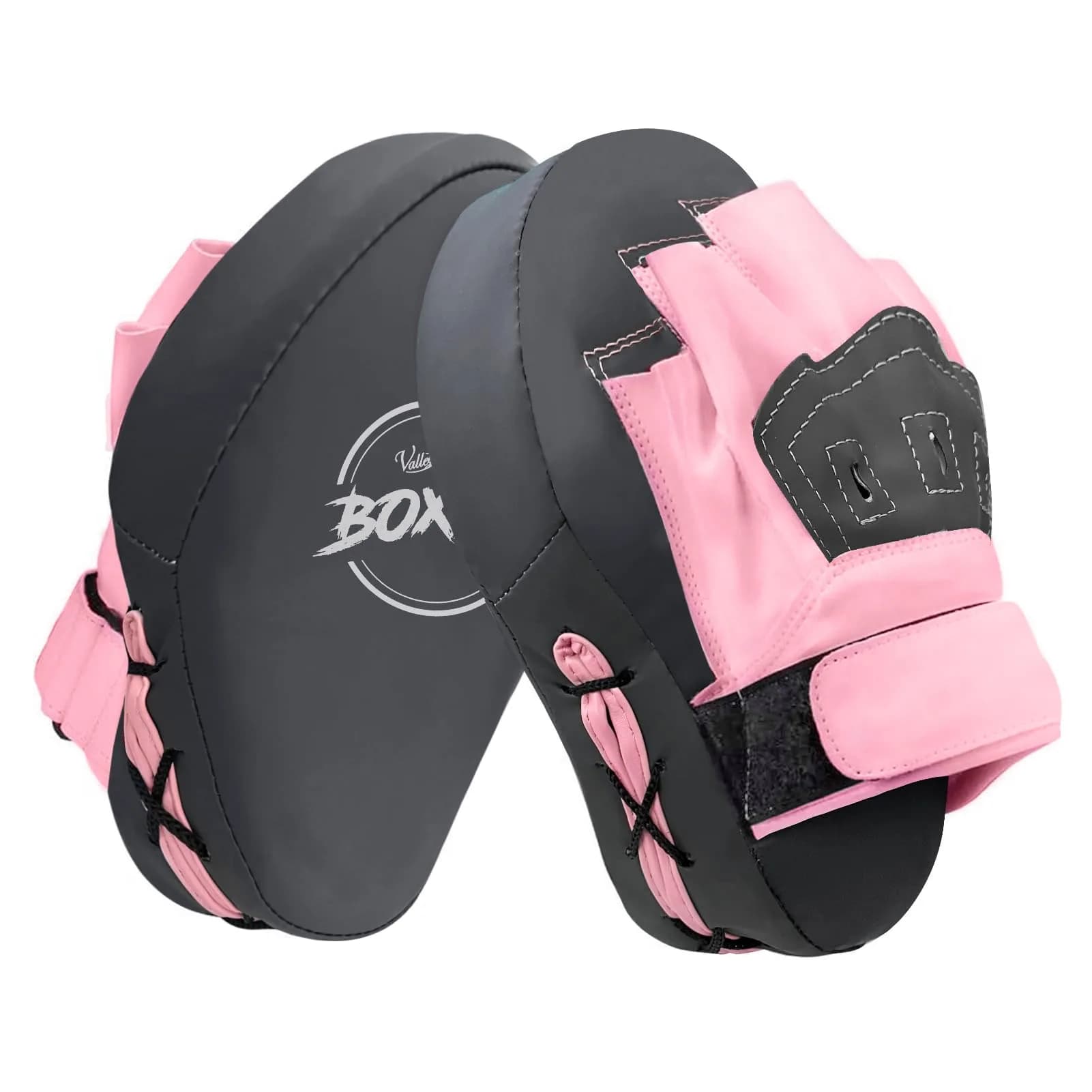 Valleycomfy Boxing Pads Curved Focus Punching Mitts for Men Women | Leather, Shock-Absorbing Padding