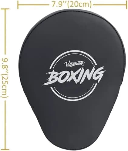 Valleycomfy Boxing Pads Curved Focus Punching Mitts for Men Women | Leather, Shock-Absorbing Padding thumbnail 4