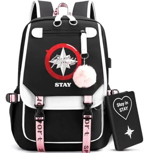 Swico Remado Stray Backpack Large Capacity Laptop Bag Bookbag with Notebook, USB Charging & Headphone Port for STAY Music Fans thumbnail 1
