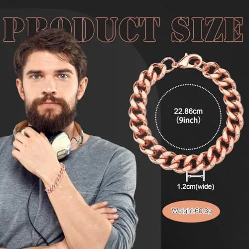 Tondiamo Braided Copper Bracelet 9 Inch (23 cm) | Rustic Style for Men thumbnail 2