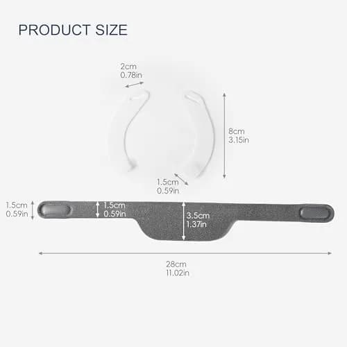 Hecatelly Replacement Headgear Strap for DreamWear Nasal Pillow Mask 2 Pack | Breathable and Adjustable Headband thumbnail 5